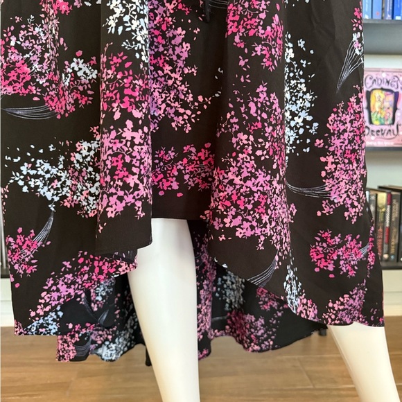 Lane Bryant Floral Ruffle Cold Shoulder Dress - Picture 8 of 9